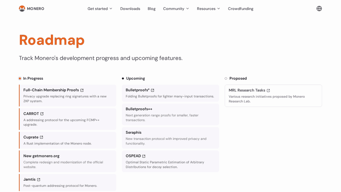 The beta roadmap page wiping between light and dark mode